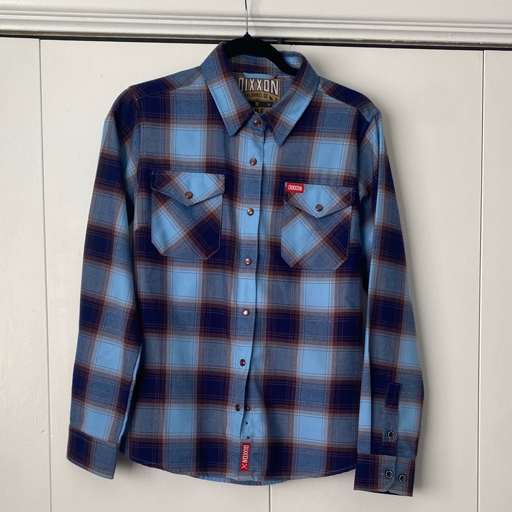 DIXXON Blue and Navy Plaid Button-Down Shirt